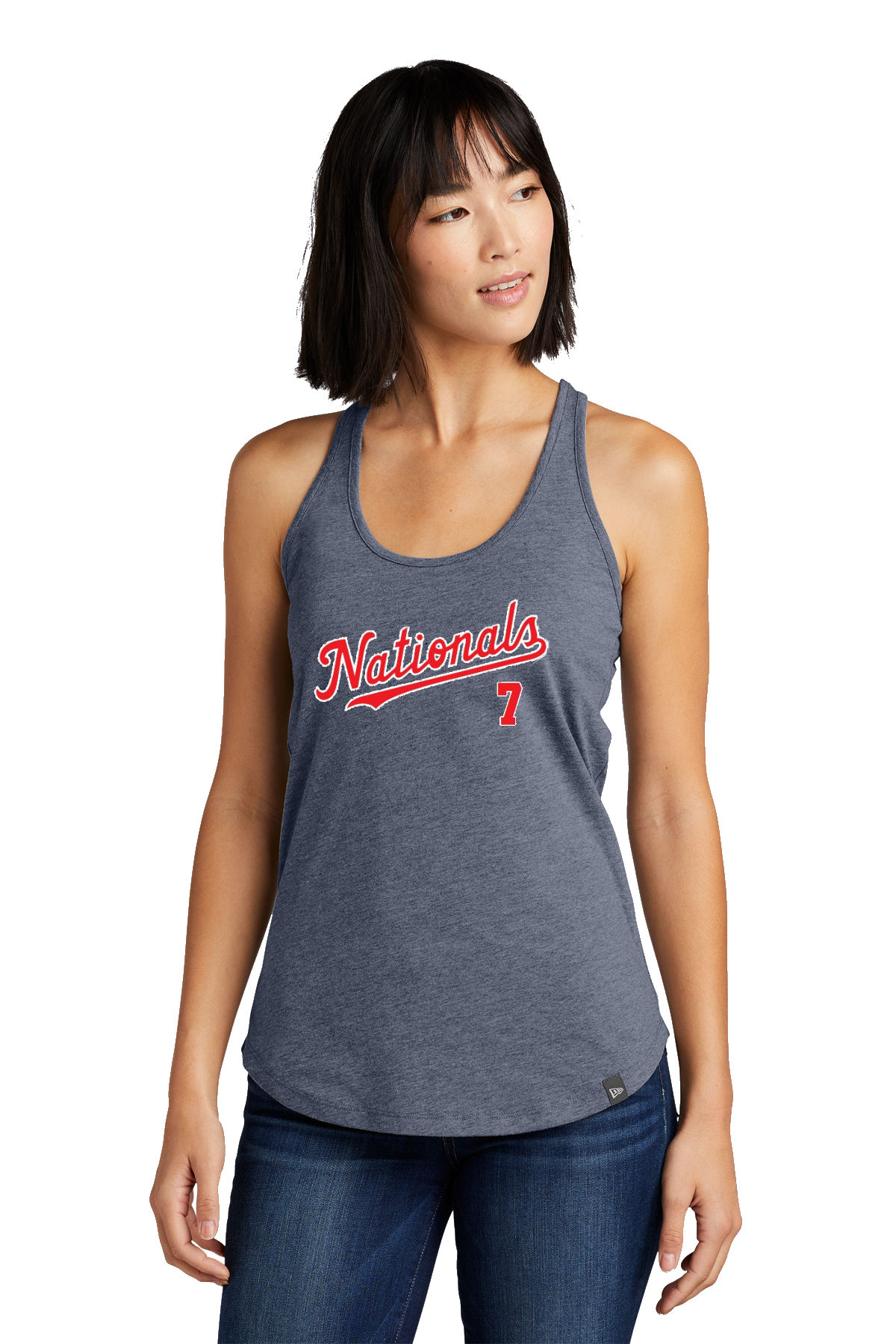 Washington Nationals Dirt Ball 3/4 Navy Blue Sleeve Raglan 24M